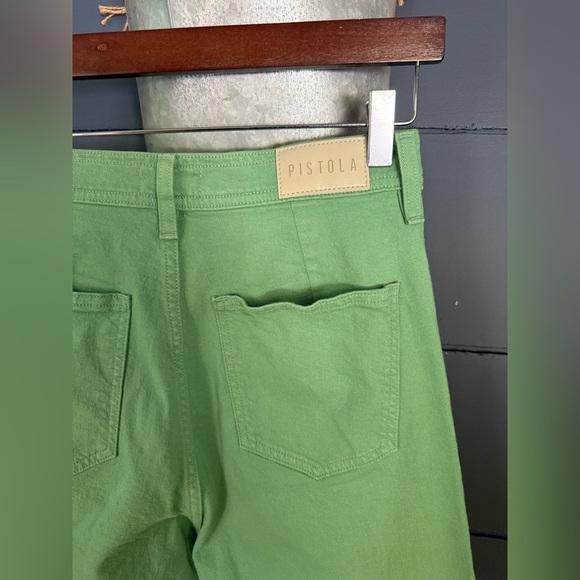 PISTOLA women's penny crop high rise wide leg jeans in avocado 27 - Picture 5 of 6